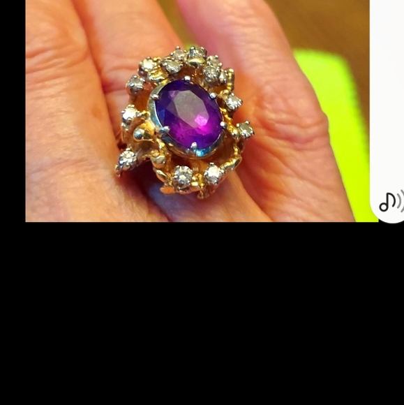 ๐14K Amethyst and diamond ring๐ - Picture 11 of 16